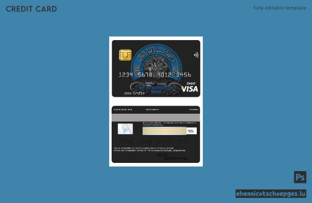 Beispielvorschau der Afghanistan Da Bank Visa-Karte